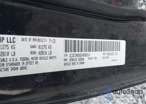 2013 Dodge Charger Se from USA, damaged, VIN 2C3CDXBG6DH696910